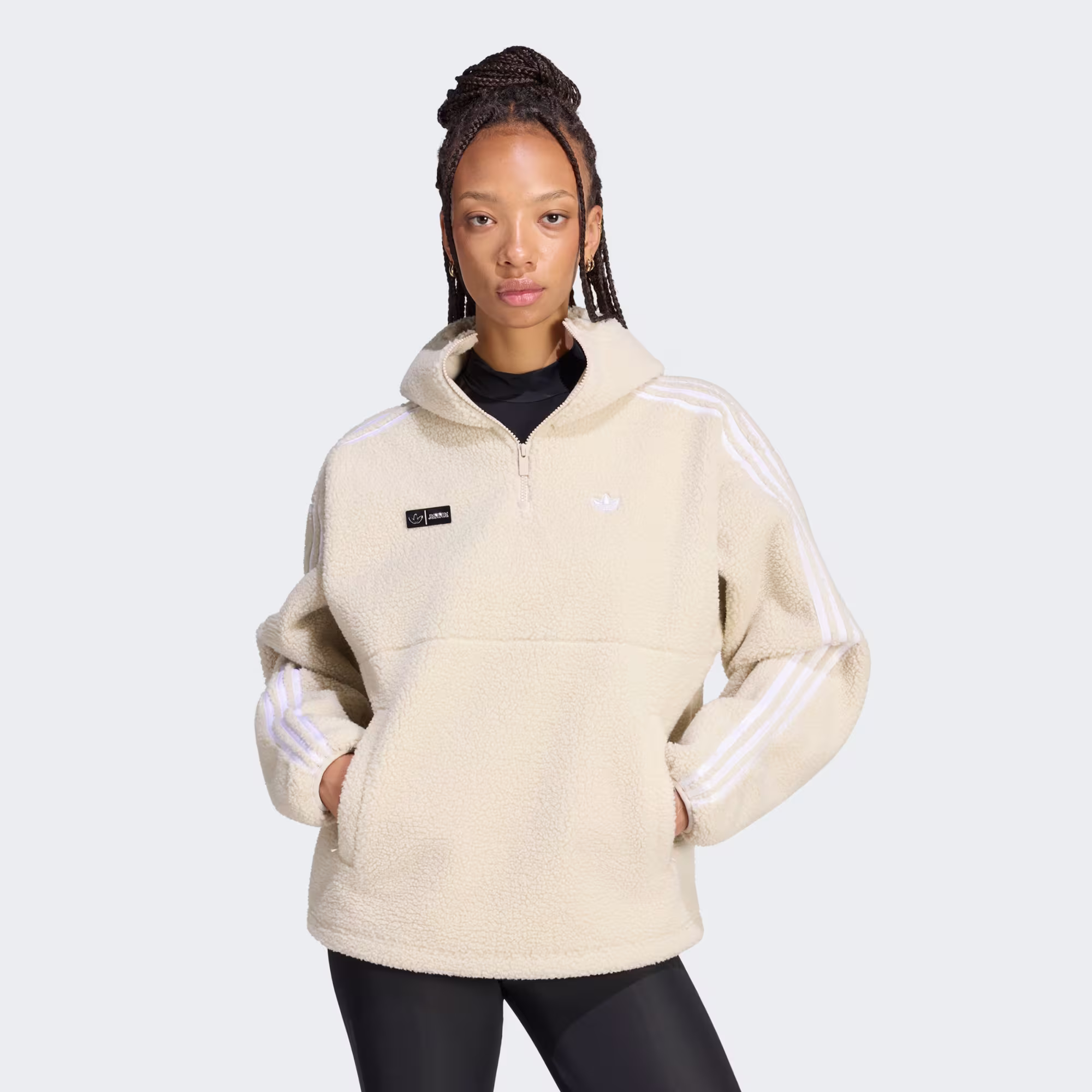 ADILUNA X JENNIE 連帽上衣 ADIDAS ORIGINALS BY JENNIE FLEECE HOODIE JACKET